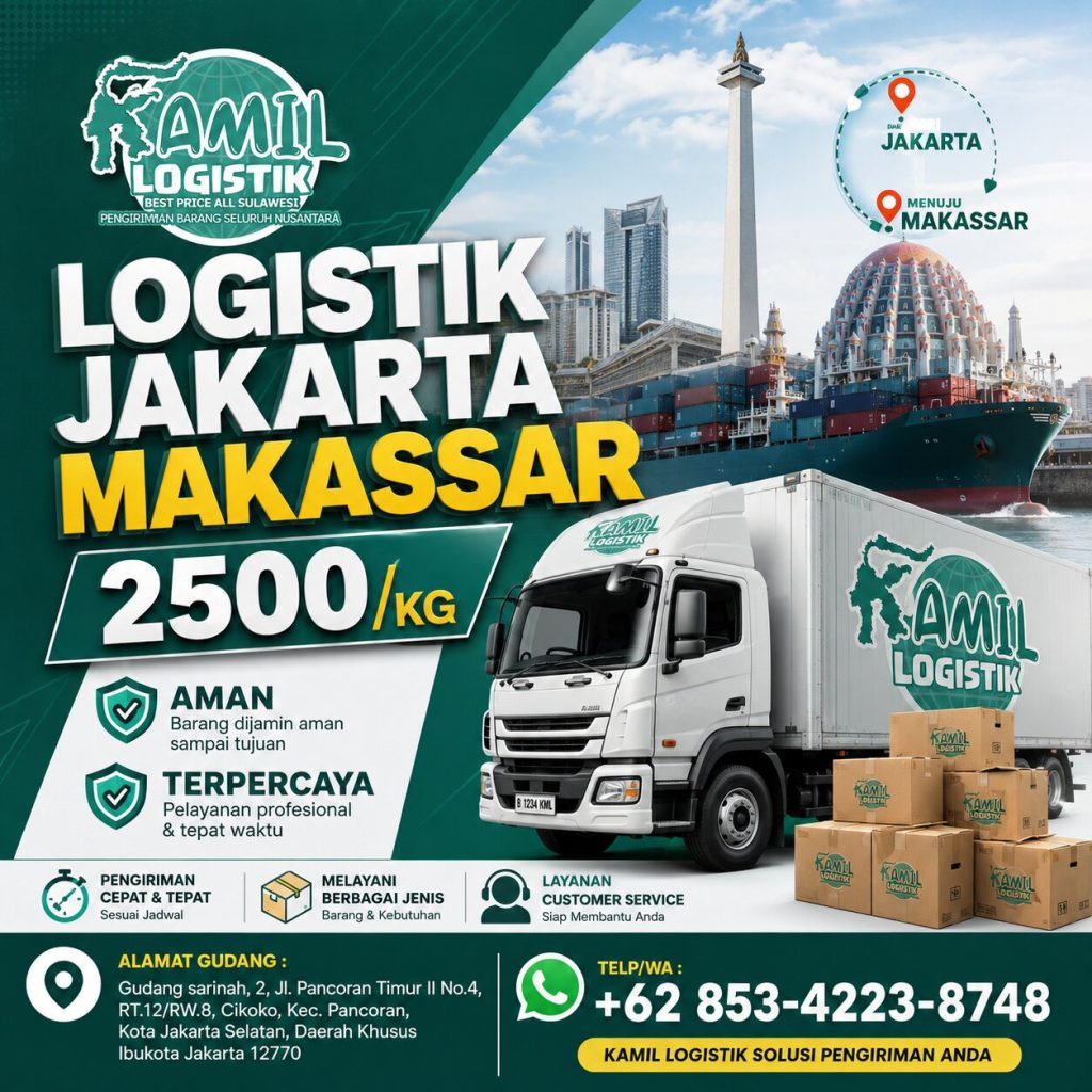 Logistik Jakarta Makassar 2500/kg