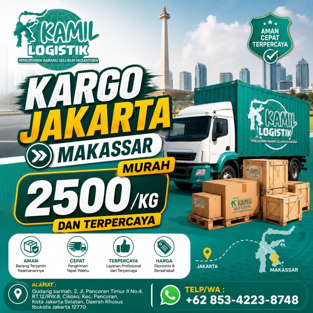 Kargo Jakarta Makassar 2500/kg