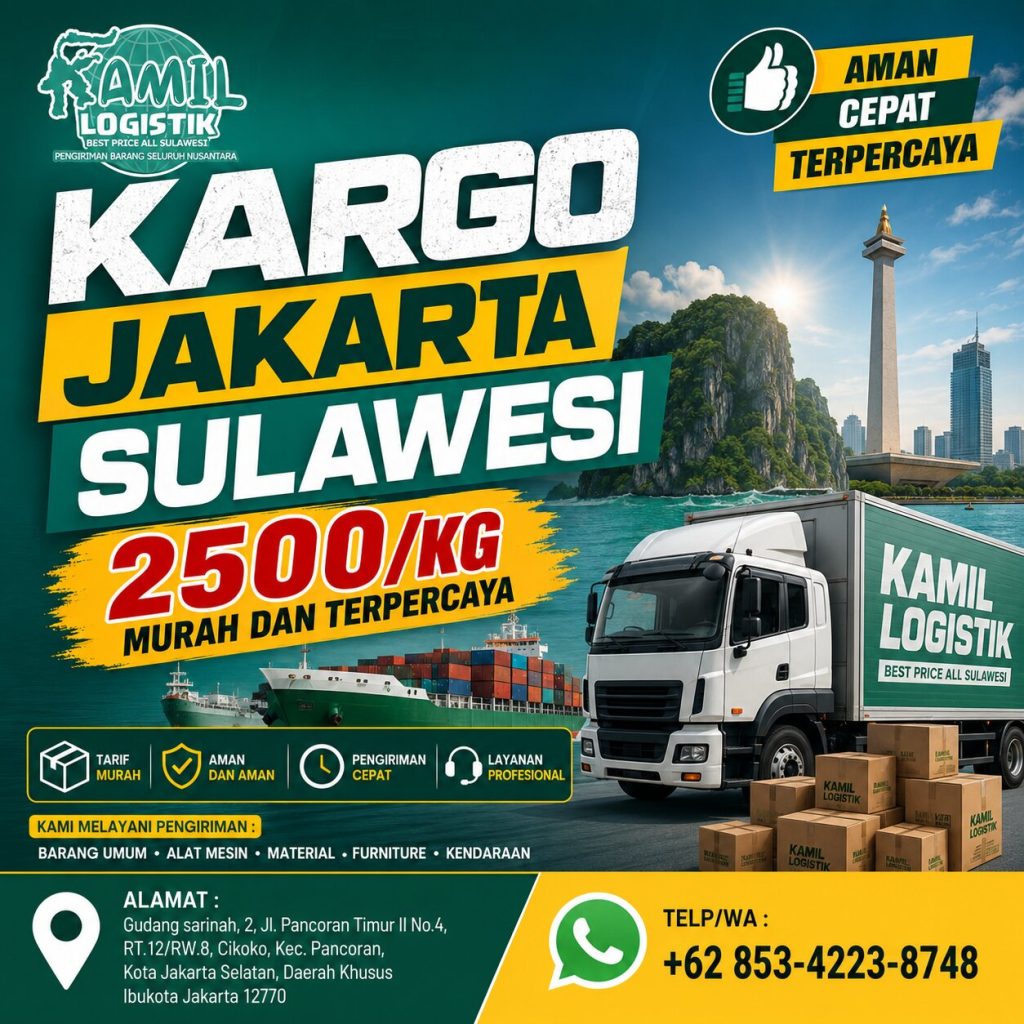 Kargo Jakarta Sulawesi 2500/kg