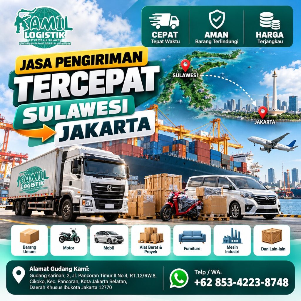 Jasa Pengiriman Tercepat Sulawesi Jakarta